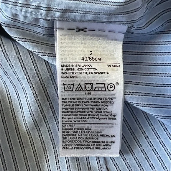 Banana Republic Light Blue Striped Shirt - Picture 15 of 15